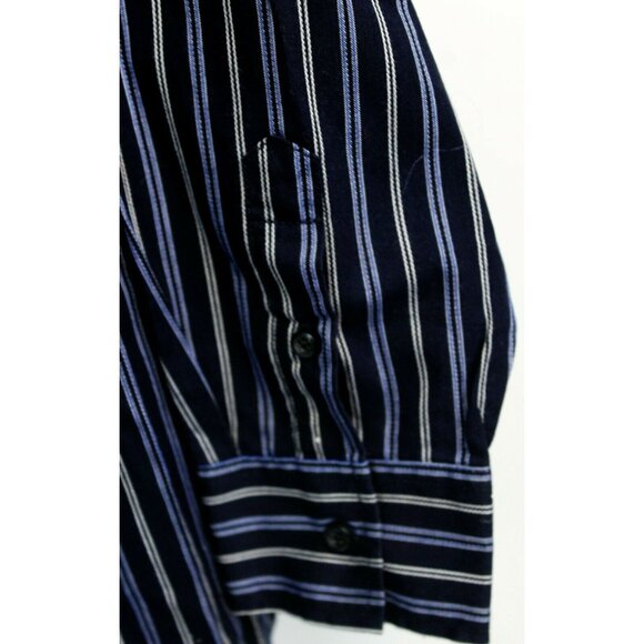 Nautica Button Down Blue Striped Shirt Collared Teen Big Boys 20 Reg Long Sleeve - Picture 5 of 11